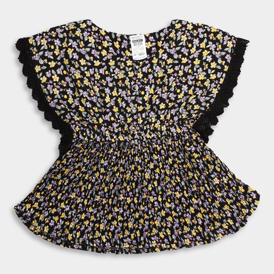 Girls' T-Shirt, काला, large image number null