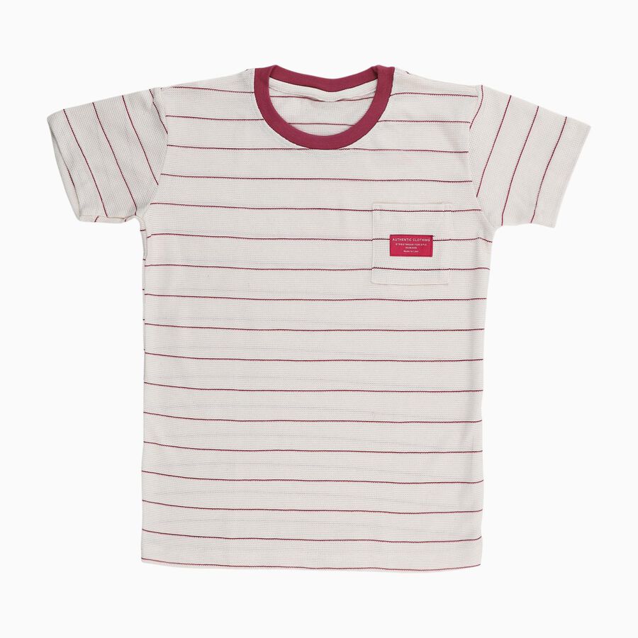 Boys' Half Sleeves T-Shirt, गुलाबी, large image number null