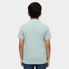 Boys Light Green Cotton Round Neck Casual T-Shirt, हल्का हरा, small