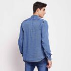 Cotton Solid Casual Shirt, Melange Blue, small image number null
