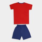 Boys' 100% Cotton Knit Baba Suit , लाल, small