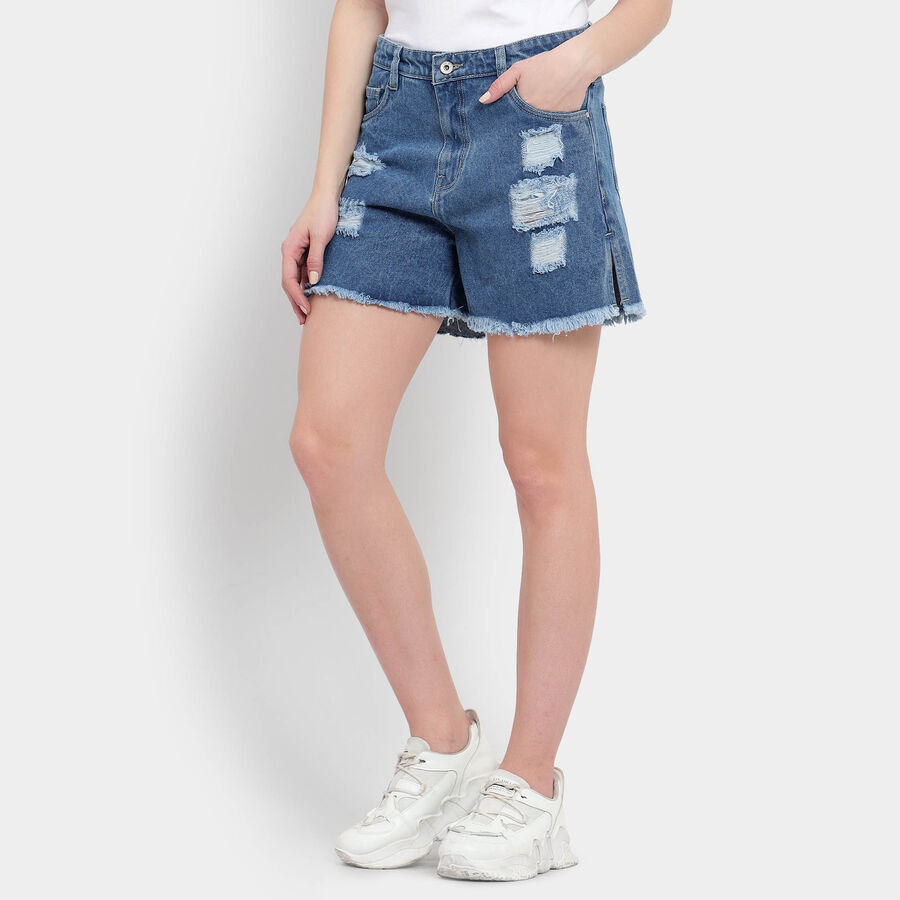 Cotton Shorts, Mid Blue, large image number null