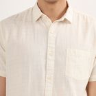 Men's 100% Cotton Regular Collar Casual Shirt , ऑफ व्हाइट, small image number null