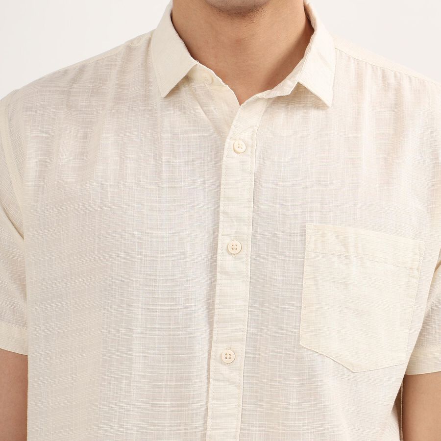 Men's 100% Cotton Regular Collar Casual Shirt , ऑफ व्हाइट, large image number null