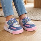 Girls' Pink Velcro Strap Sneakers, गुलाबी, small
