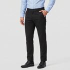 Men's Black Slim Fit Flat-Front Chino Trousers, काला, small