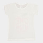 Girls Cotton T-Shirt, Off White, small image number null