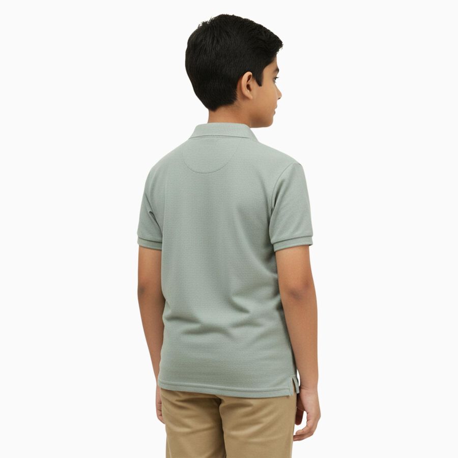 Boys' Half Sleeves T-Shirt, Light Green, large image number null