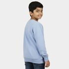 Boys Light Blue Crew Neck Graphic Sweatshirt, मध्यम नीला, small image number null