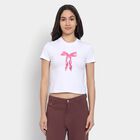 Ladies'  Crop  Top, सफ़ेद, small image number null