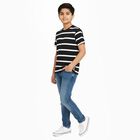 Boys' 100% Cotton Half Sleeves T-Shirt, काला, small image number null