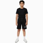 Boys Cotton Blend Bermuda Shorts, काला, small