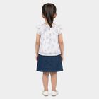 Girls Light Blue Round Neck Co-ord Set Upper and Bottom Set, हल्का नीला, small
