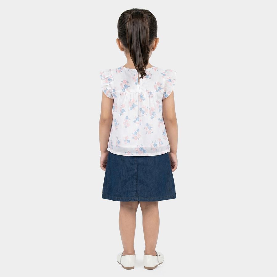 Girls Light Blue Round Neck Co-ord Set Upper and Bottom Set, हल्का नीला, large