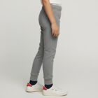 Girls Muted Charcoal Grey Thermal Lower, Melange Mid Grey, small image number null