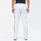 Men's Ash Grey Regular Fit Side-Striped Track Pants, एक्रू मिश्रित, small