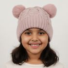 Girls' Winter Cap, हल्का गुलाबी, small image number null