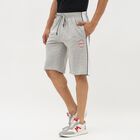 Men's Light Heather Grey Regular Fit Solid Jamaican Shorts, मिश्रित हल्का ग्रे, small image number null