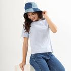 Women's Light Powder Blue Cotton Round Neck Casual T-Shirt, Light Blue, small image number null