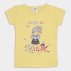 Girls' 100% Cotton T-Shirt , पीला, small image number null