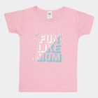 Girls Solid Short Sleeve T-Shirt, Pink, small image number null