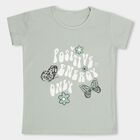 Girls' T-Shirt , हल्का हरा, small