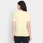 Ladies' 100% Cotton Round Neck T-Shirt, पीला, small