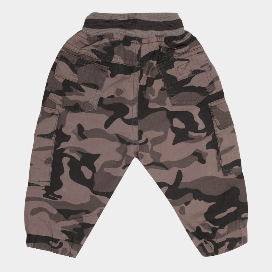 Infants Cotton Printed Trousers, Light Grey, large image number null