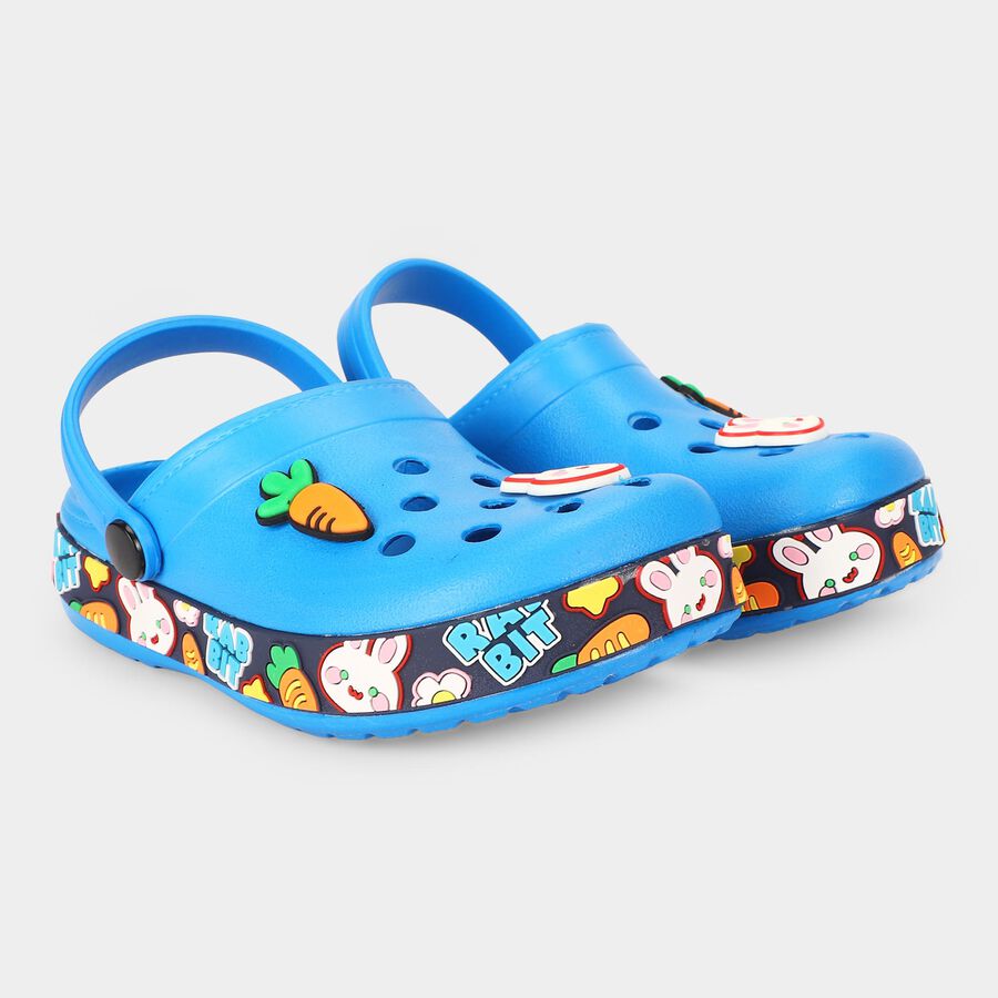 Girls' Blue Slingback Clogs Sandals, Blue, large