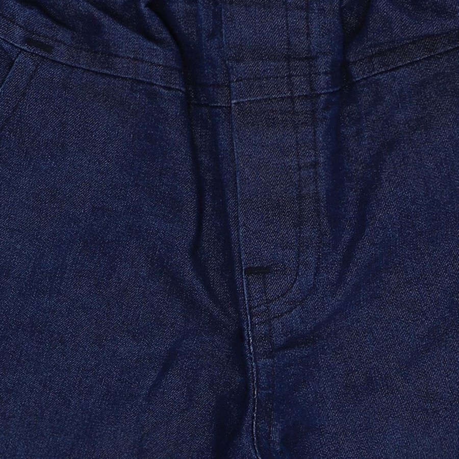 Boys' Coral Cotton Round Neck Tropical Printed Baba Suit, Coral, large image number null