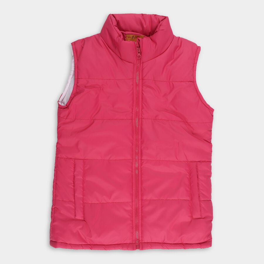Girls' Jacket, Fuchsia, large image number null