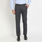 Men's Slim Fit Formal Trousers, गहरा ग्रे, small image number null