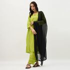 Women's Jet Black Net Plain Dupatta, काला, small image number null