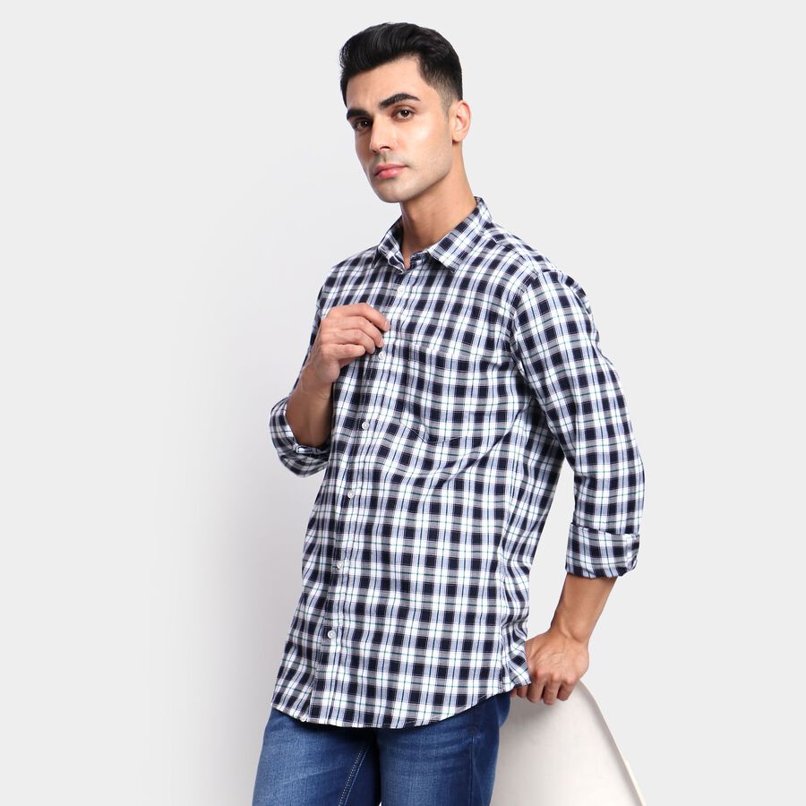 Men's Casual Shirt, गहरा हरा, large image number null