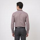 Men's Wine Cotton Blend Long Sleeve Point Collar Regular Fit Formal Shirt, वाइन, small