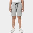Boys' Light Grey Classic Fit Bermuda Shorts, Melange Light Grey, small