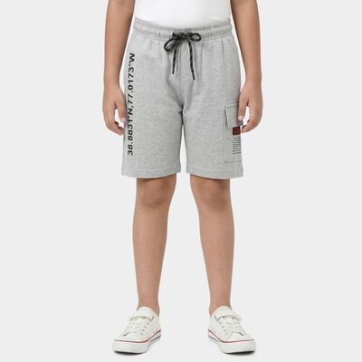 Boys' Light Grey Classic Fit Bermuda Shorts