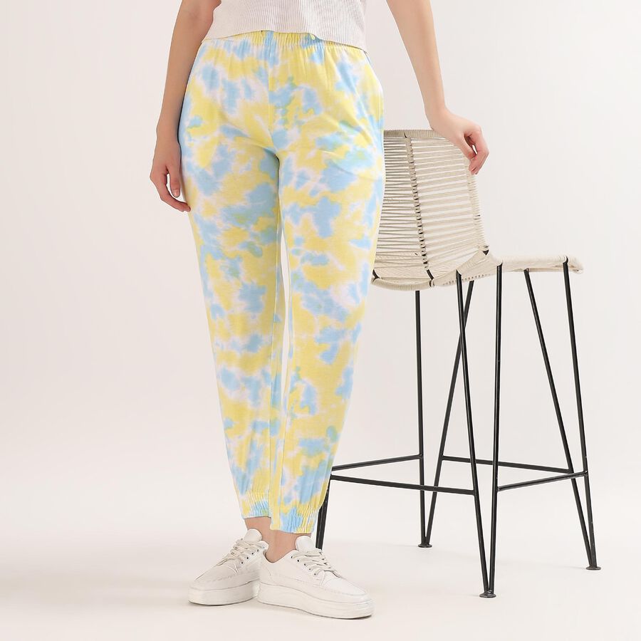 Ladies' 100% Cotton Track Pants, पीला, large image number null