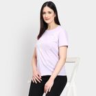 Ladies' Round Neck T-Shirt , लाइलेक, small