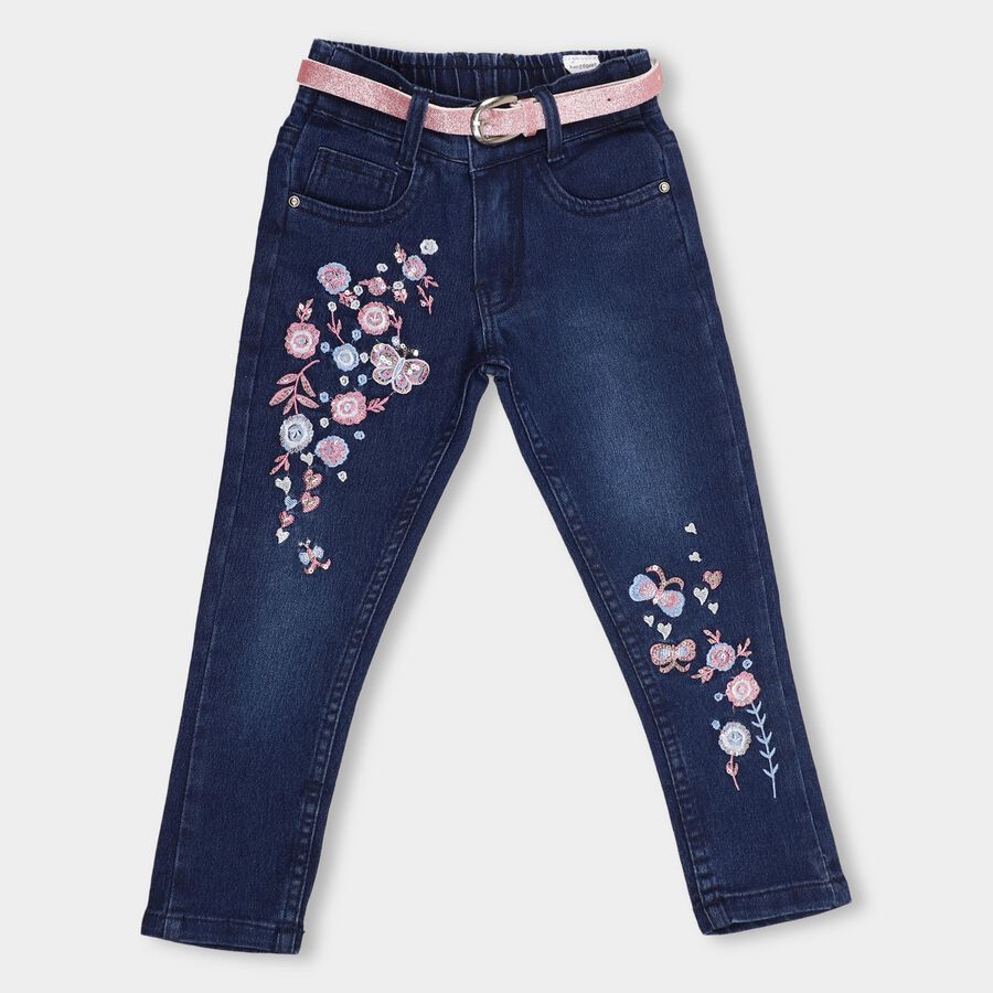 Girls' Jeans, Dark Blue, large image number null