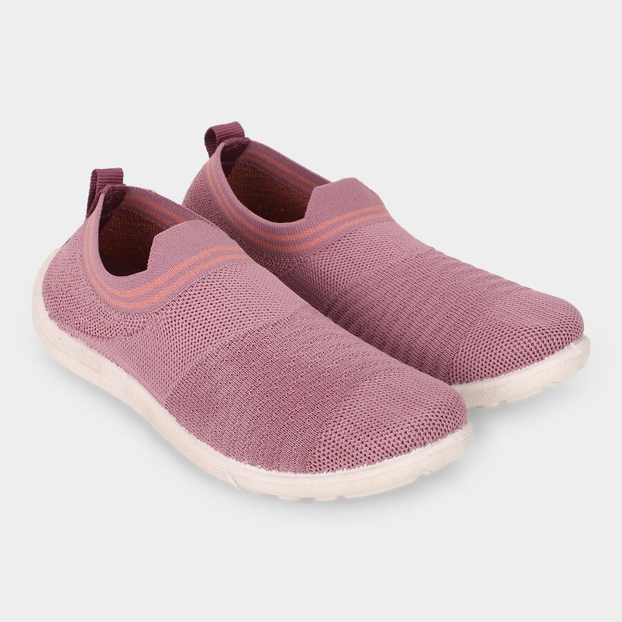 Women's Pink Slip-On Casual Shoes, हल्का गुलाबी, large