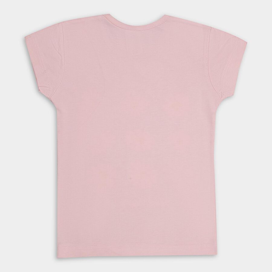 Girls' T-Shirt , हल्का गुलाबी, large image number null