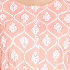 Printed 3/4Th Sleeves Kurta, Peach, small image number null