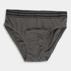 Boys' Charcoal Grey Regular Fit Cotton Briefs, ओलिव, small image number null