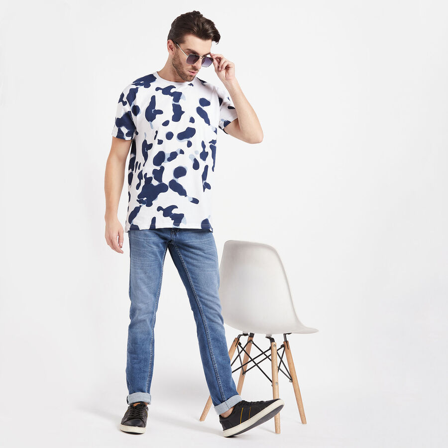 Round Neck T-Shirt, White, large image number null