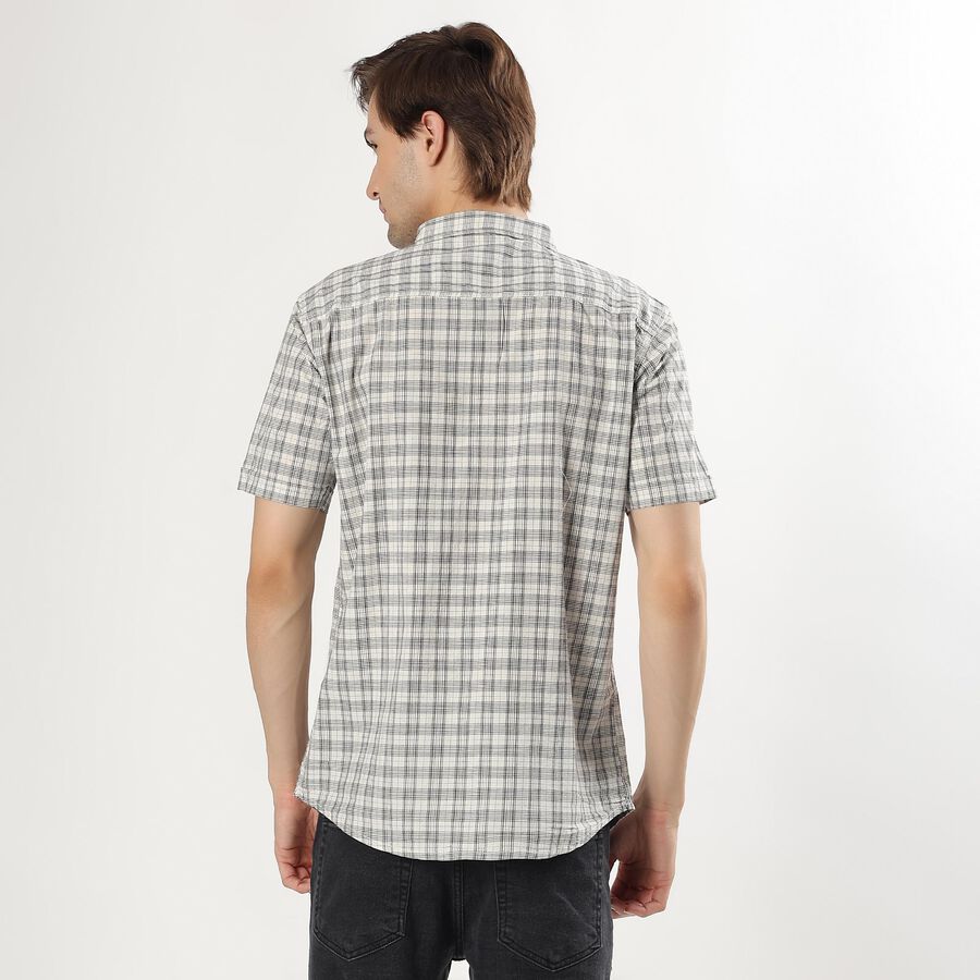Men's Off-White Cotton Classic Casual Shirt, Off White, large image number null