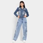 Ladies' 100% Cotton Jeans , Light Blue, small image number null