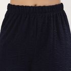 Women's Deep Navy Blue Skinny Fit Textured Harem Pants, नेवी ब्लू, small