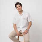 Men's Pink Cotton Camp Collar Casual Shirt, Pink, small
