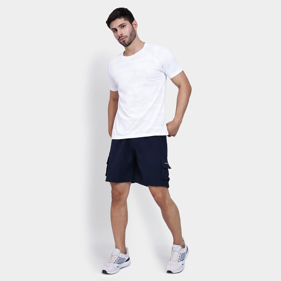 Men's Round Neck Half Sleeves T-Shirt , White, large image number null